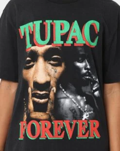 Tupac Forever T-Shirt Black Wash 12 Tupac Forever T-Shirt Black Wash -Sportswear Women Store 08000987 YB295 womens 0030