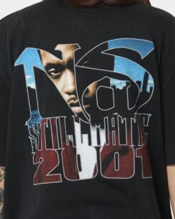 Nas Stillmatic 2001 T-Shirt Washed Black -Sportswear Women Store 08001009 YW607 womens 0040