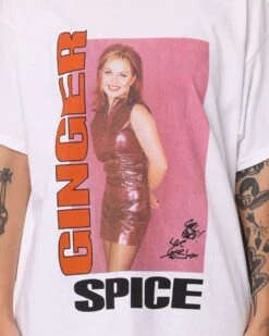 Spice Girls Ginger Spice T-Shirt White 10 Spice Girls Ginger Spice T-Shirt White -Sportswear Women Store 08001018 YW100 womens 0030