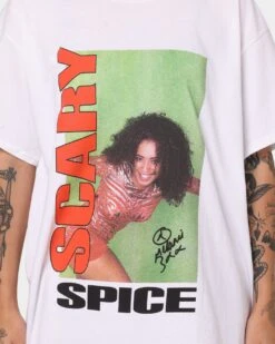 Spice Girls Scary Spice T-Shirt White 10 Spice Girls Scary Spice T-Shirt White -Sportswear Women Store 08001021 YW100 womens 0030