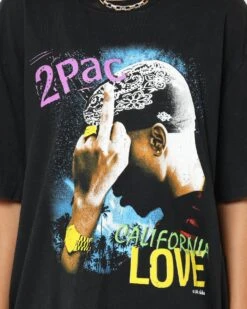 Tupac Cali Love T-Shirt Washed Black -Sportswear Women Store 08001041 YW607 womens 0030