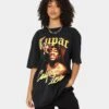 Tupac California Love Spray T-Shirt Washed Black