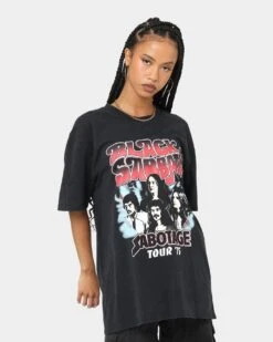 Black Sabbath Sabotage Tour '75 T-Shirt Washed Black