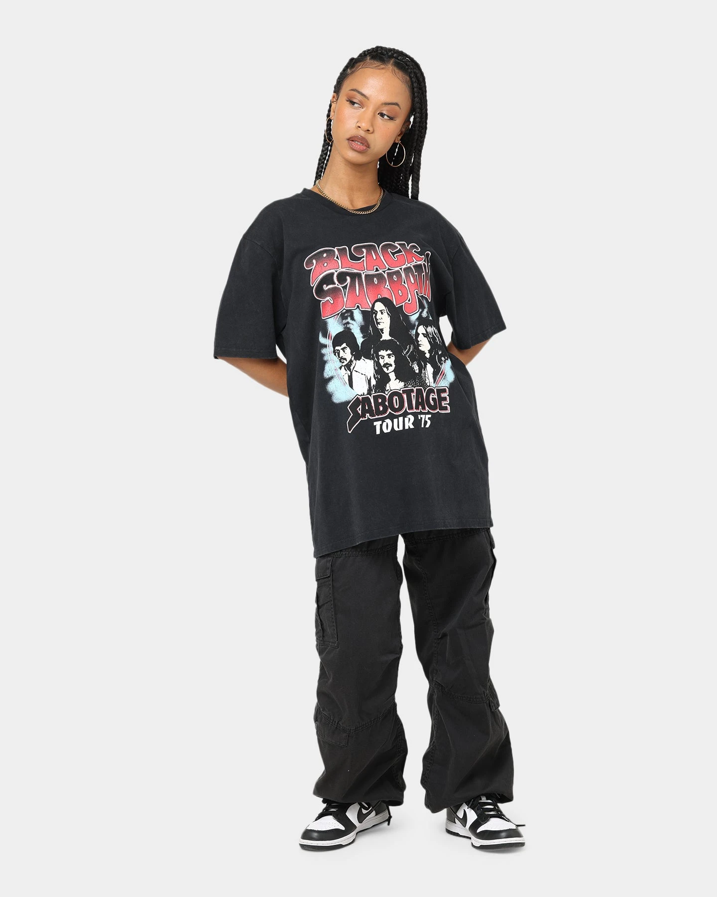 Black Sabbath Sabotage Tour '75 T-Shirt Washed Black 4 Black Sabbath Sabotage Tour '75 T-Shirt Washed Black - Image 2