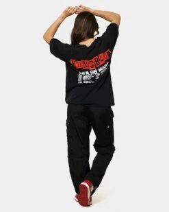 YUNGBLUD Life On Mars Tour Vintage T-Shirt Washed Black -Sportswear Women Store 08001124 YW607 womens 0060