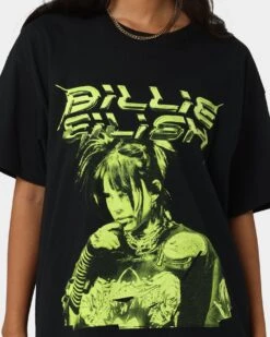 Billie Eilish Illustration T-Shirt Black 10 Billie Eilish Illustration T-Shirt Black -Sportswear Women Store 08001143 YB001 womens 0030