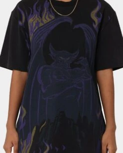 Disney Chernabog Vintage T-Shirt Washed Black -Sportswear Women Store 08001158 YW607 womens 0030