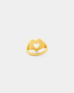 Raising Hell Checkered Heart Ring Gold/Pink -Sportswear Women Store 09000310 YG838 default 0050