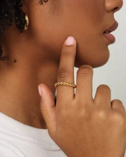 Raising Hell Women's Braided Ring Gold -Sportswear Women Store 09000544 YG200 womens 0015