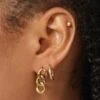 Raising Hell Miami Link Earrings Gold -Sportswear Women Store 09000546 YG200 womens 001