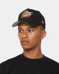New Era Los Angeles Lakers 'Floral Logo' 9FORTY K-Frame Snapback Black/Floral -Sportswear Women Store 194087941698 mens 0100