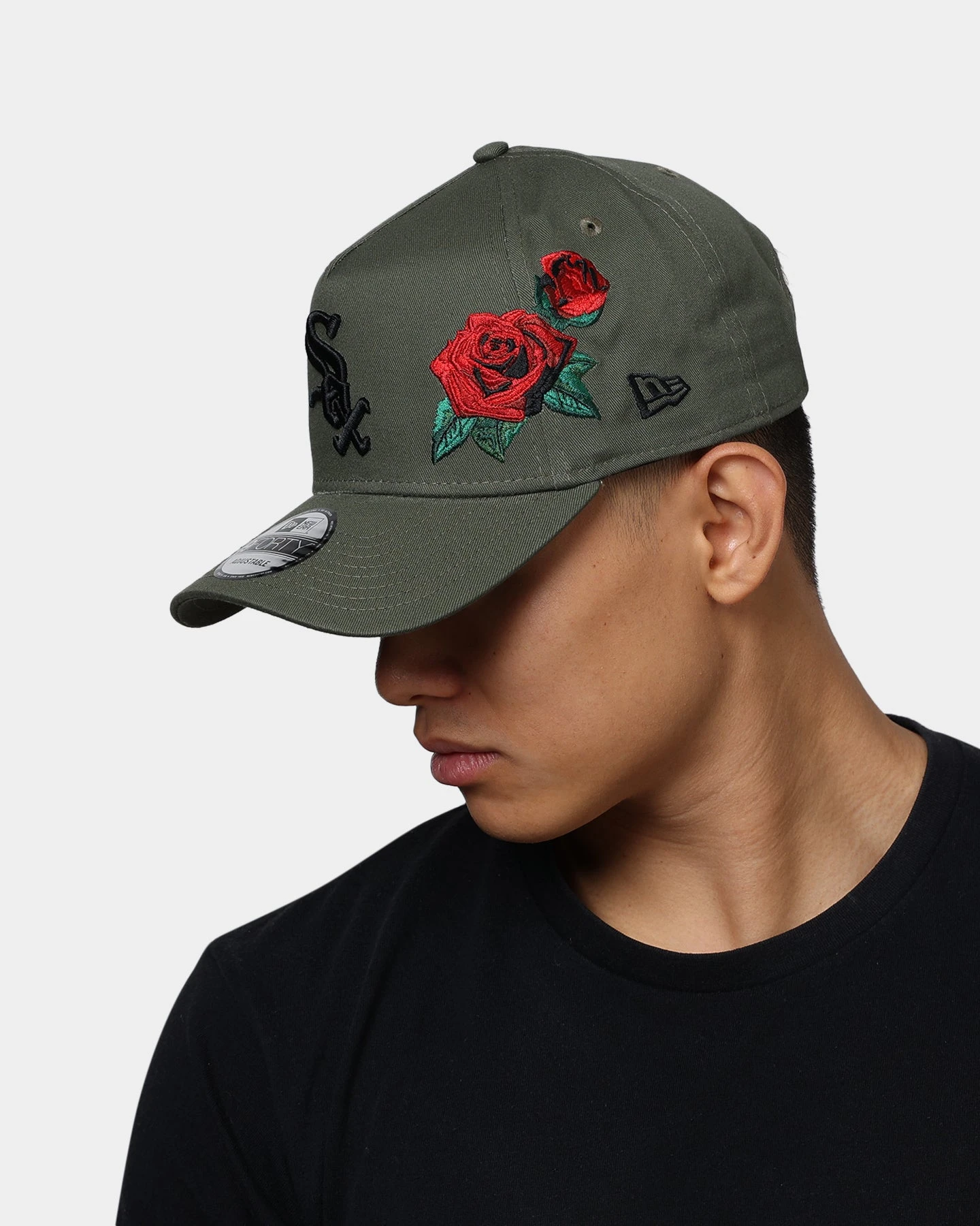 New Era Chicago White Sox Rose Hit 9FORTY A-Frame Snapback Olive/Black 10 New Era Chicago White Sox Rose Hit 9FORTY A-Frame Snapback Olive/Black - Image 8