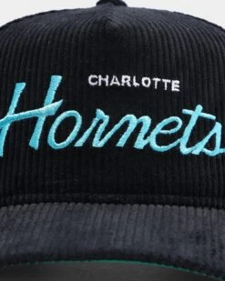 New Era Charlotte Hornets "Black Cord" Old Golfer Snapback Black -Sportswear Women Store 195599743893 default 0060