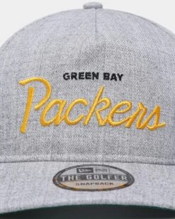 New Era Green Bay Packers Script Old Golfer Snapback Heather Grey -Sportswear Women Store 195853066409 default 0060