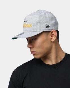 New Era Green Bay Packers Script Old Golfer Snapback Heather Grey -Sportswear Women Store 195853066409 mens 0100