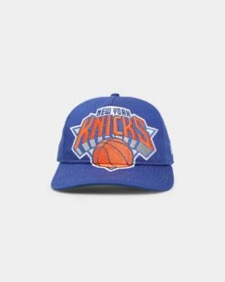 New Era New York Knicks 'Oversized Team Logo' Old Golfer Snapback Blue/Orange