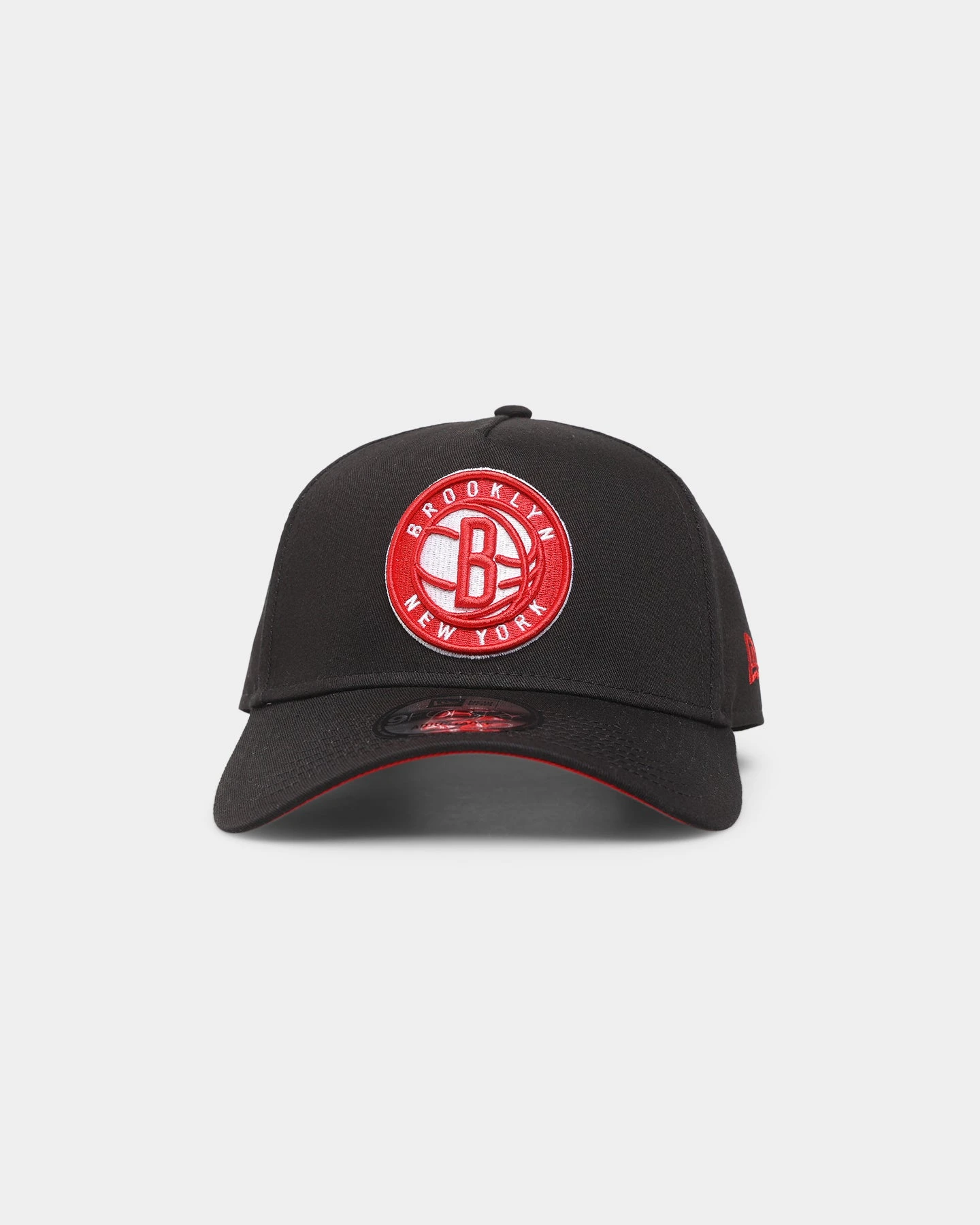 New Era Brooklyn Nets 'Black/Scarlet' 9FORTY A-Frame Snapback Black 3 New Era Brooklyn Nets 'Black/Scarlet' 9FORTY A-Frame Snapback Black
