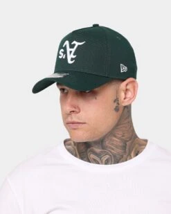 New Era Oakland Athletics Upside Down 9FORTY A-Frame Snapback Original Team Colours -Sportswear Women Store 196172747574 mens 0100