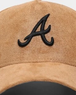 New Era Atlanta Braves 'Winter Wheat Suede' 9FORTY K-Frame Strapback Wheat -Sportswear Women Store 196174909727 default 0050