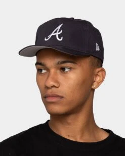 New Era Atlanta Braves 'OG Team Colour World Series Side Patch' Old Golfer Snapback Original Team Colours -Sportswear Women Store 196175310287 mens 0100