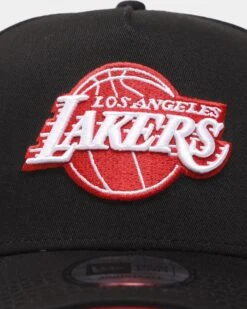New Era Los Angeles Lakers 9FORTY K-Frame Snapback Black/Scarlet -Sportswear Women Store 196175766770 default 0050