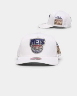 Mitchell & Ness Brooklyn Nets 'Hardwood Classics Patch' Classic Red Snapback Cream