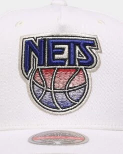 Mitchell & Ness Brooklyn Nets 'Hardwood Classics Patch' Classic Red Snapback Cream -Sportswear Women Store 196294228937 default 0050