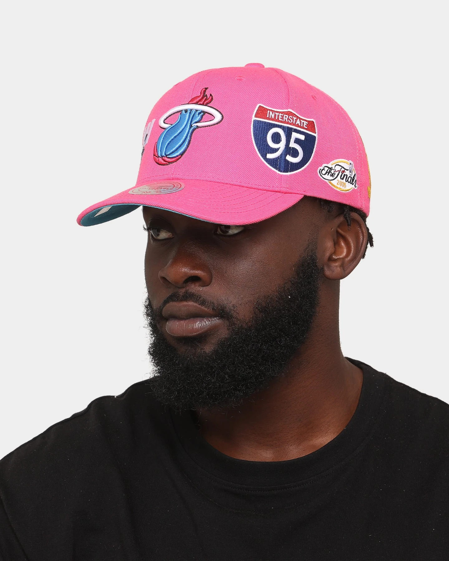 Mitchell & Ness Miami Heat 'Highway' Pro Crown Snapback Pink 4 Mitchell & Ness Miami Heat 'Highway' Pro Crown Snapback Pink - Image 2