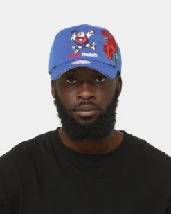 Mitchell & Ness Denver Nuggets 'Roses HWC' Pro Crown Snapback Blue -Sportswear Women Store 196294381717 mens 0100