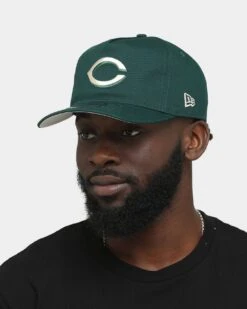 New Era Cincinnati Reds'Green & Cream' Old Golfer Snapback Dark Green -Sportswear Women Store 196312168917 mens 0100