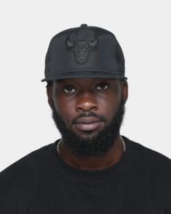 New Era Chicago Bulls Trucker Golfer Snapback Black/Black -Sportswear Women Store 196313044104 mens 0100