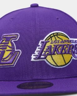 New Era Los Angeles Lakers Two Logo Original Team Colours 59FIFTY Fitted Purple -Sportswear Women Store 196313253223 default 0050