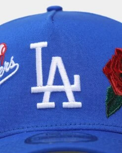 New Era Los Angeles Dodgers Rose Emblem 9Forty A-Frame Snapback Blue -Sportswear Women Store 196313253414 default 0050