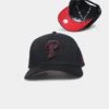 New Era Philadelphia Phillies "Scarlet Bottom" 9FORTY A-Frame Snapback Black/Scarlet