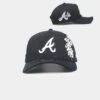 New Era Atlanta Braves 'Flower' 9FORTY A-Frame Snapback Black/Floral -Sportswear Women Store 196313702486 default 0010