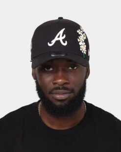 New Era Atlanta Braves 'Flower' 9FORTY A-Frame Snapback Black/Floral 15 New Era Atlanta Braves 'Flower' 9FORTY A-Frame Snapback Black/Floral -Sportswear Women Store 196313702486 mens 0031