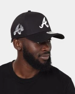 New Era Atlanta Braves 'Flower' 9FORTY A-Frame Snapback Black/Floral 16 New Era Atlanta Braves 'Flower' 9FORTY A-Frame Snapback Black/Floral -Sportswear Women Store 196313702486 mens 0032