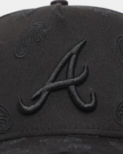 New Era Atlanta Braves 'Paisley All Over' 9FORTY A-Frame Snapback Paisley/Black -Sportswear Women Store 196315936902 default 0050
