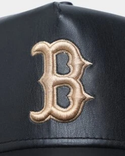 New Era Boston Red Sox "Black Tan PU Leather" 9FORTY K-Frame Snapback Black/Tan 15 New Era Boston Red Sox "Black Tan PU Leather" 9FORTY K-Frame Snapback Black/Tan -Sportswear Women Store 196499882361 default 0050