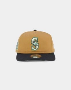 New Era Seattle Mariners 'Midnight Harvest 2-Tone' Old Golfer Snapback Wheat/Navy