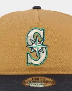 New Era Seattle Mariners 'Midnight Harvest 2-Tone' Old Golfer Snapback Wheat/Navy -Sportswear Women Store 196500151547 default 0060