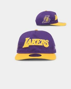 New Era Los Angeles Lakers 'Chenille' Golfer Snapback Purple