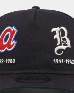 New Era Atlanta Braves 'Logo Evolution' Golfer Snapback Golfer Collection Navy -Sportswear Women Store 196500152643 default 0050