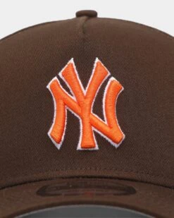 New Era New York Yankees 'Walnut Orange' 9FORTY A-Frame Snapback Brown/Orange -Sportswear Women Store 196501050160 default 0050