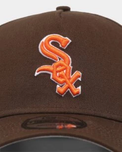 New Era Chicago White Sox 'Walnut Orange' 9FORTY A-Frame Snapback Brown/Orange -Sportswear Women Store 196501050375 default 0050