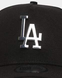 New Era Los Angeles Dodgers 'Metal Badge' 9FORTY K-Frame Snapback Black/Silver -Sportswear Women Store 196819011167 default 0050