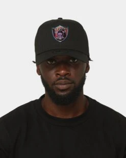 New Era Las Vegas Raiders 'Metal Badge' 9FORTY K-Frame Snapback Black/Iridescent -Sportswear Women Store 196819011259 mens 0100