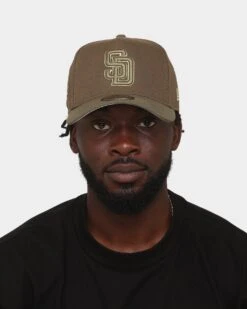 New Era San Diego Padres 'Mixed Olives' World Series 9FORTY A-Frame Snapback Mixed Olives -Sportswear Women Store 196821257553 mens 0100