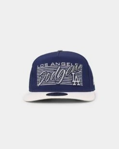 New Era Los Angeles Dodgers 'Retro Block Script' Golfer Snapback Blue