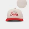 New Era Chicago Bulls 'Chrome Corduroy Throwback Script' Golfer Snapback Chrome White -Sportswear Women Store 197215840184 default 0010